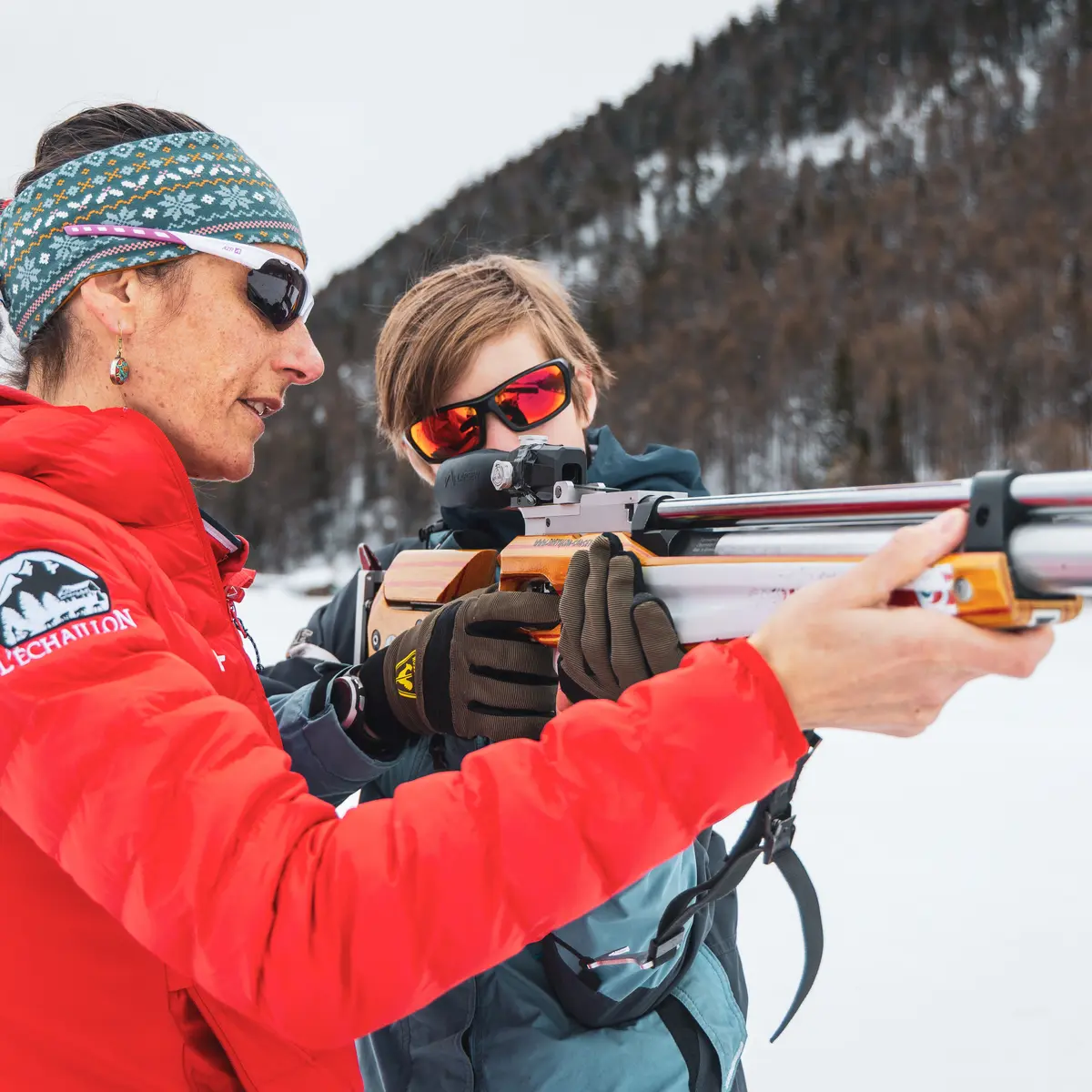 Initiation biathlon par l'ESF Névache