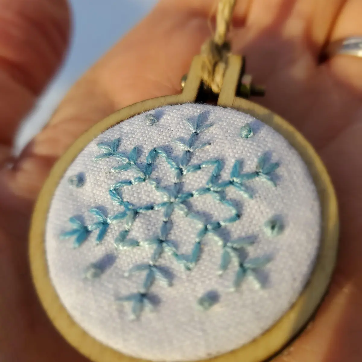 Broderie flocon de neige