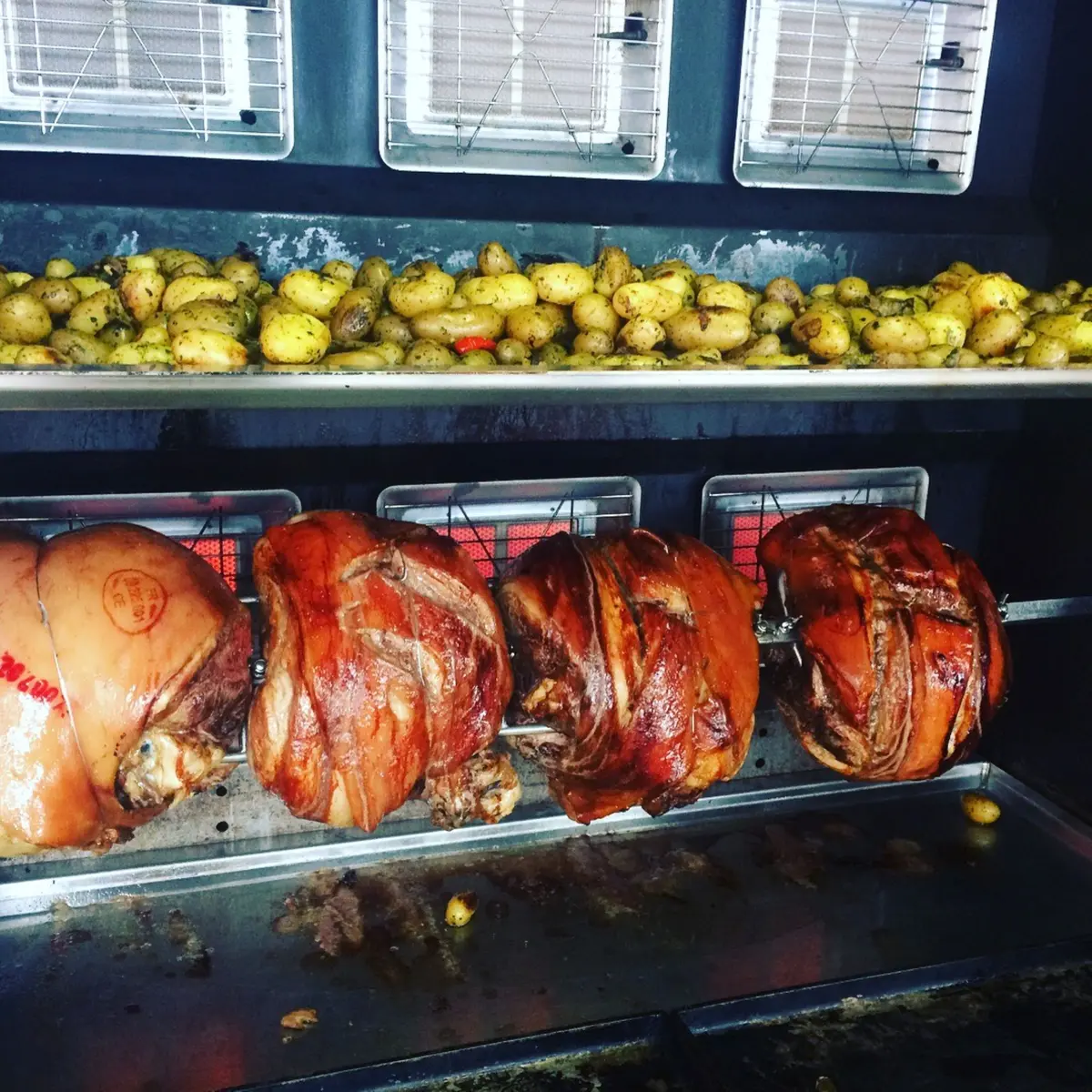 Viande et légumes au grill
