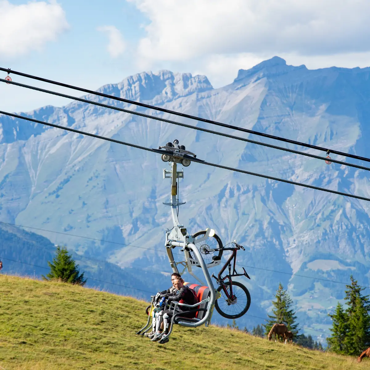Vue sur la chaîne des Aravis
