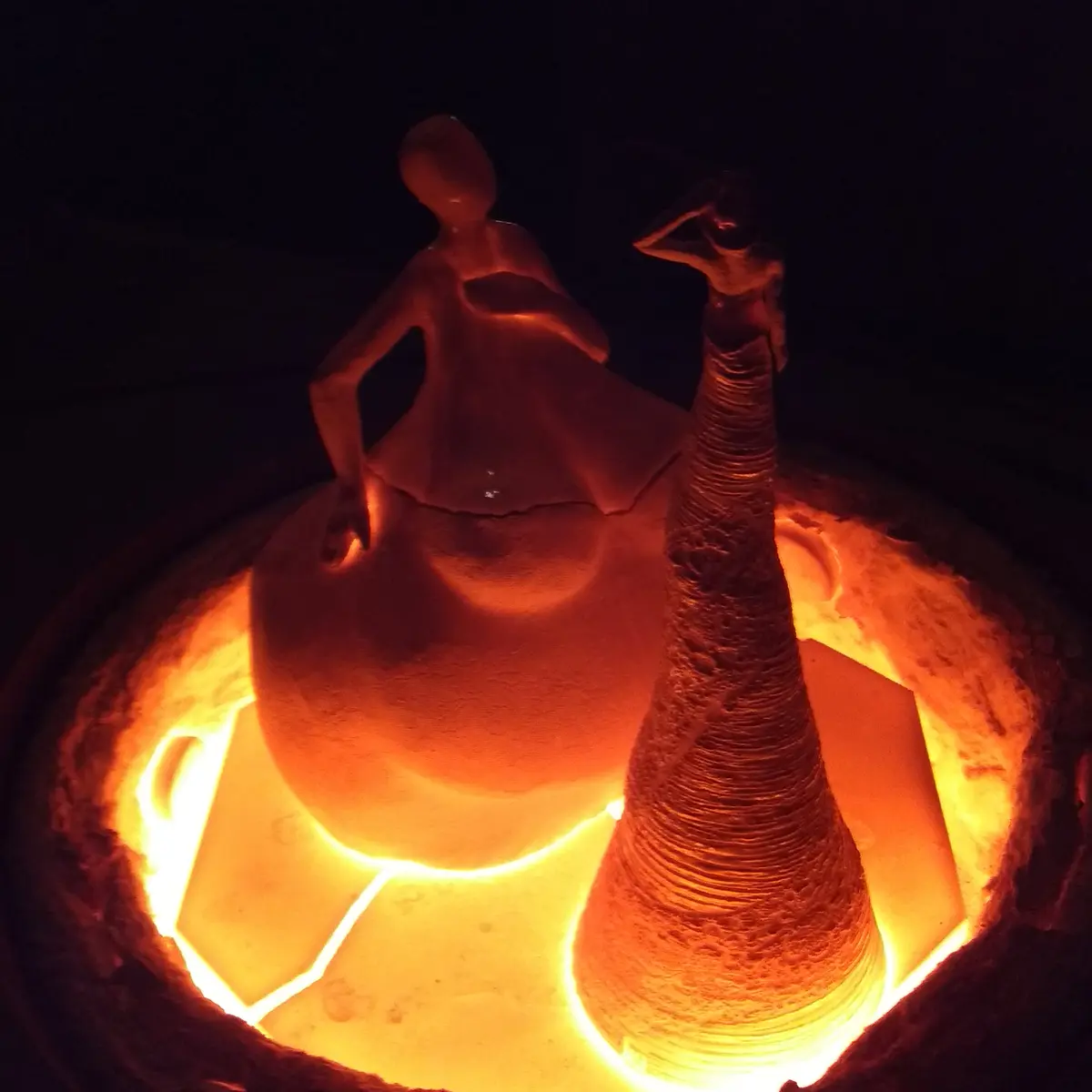 Ouverture de four raku