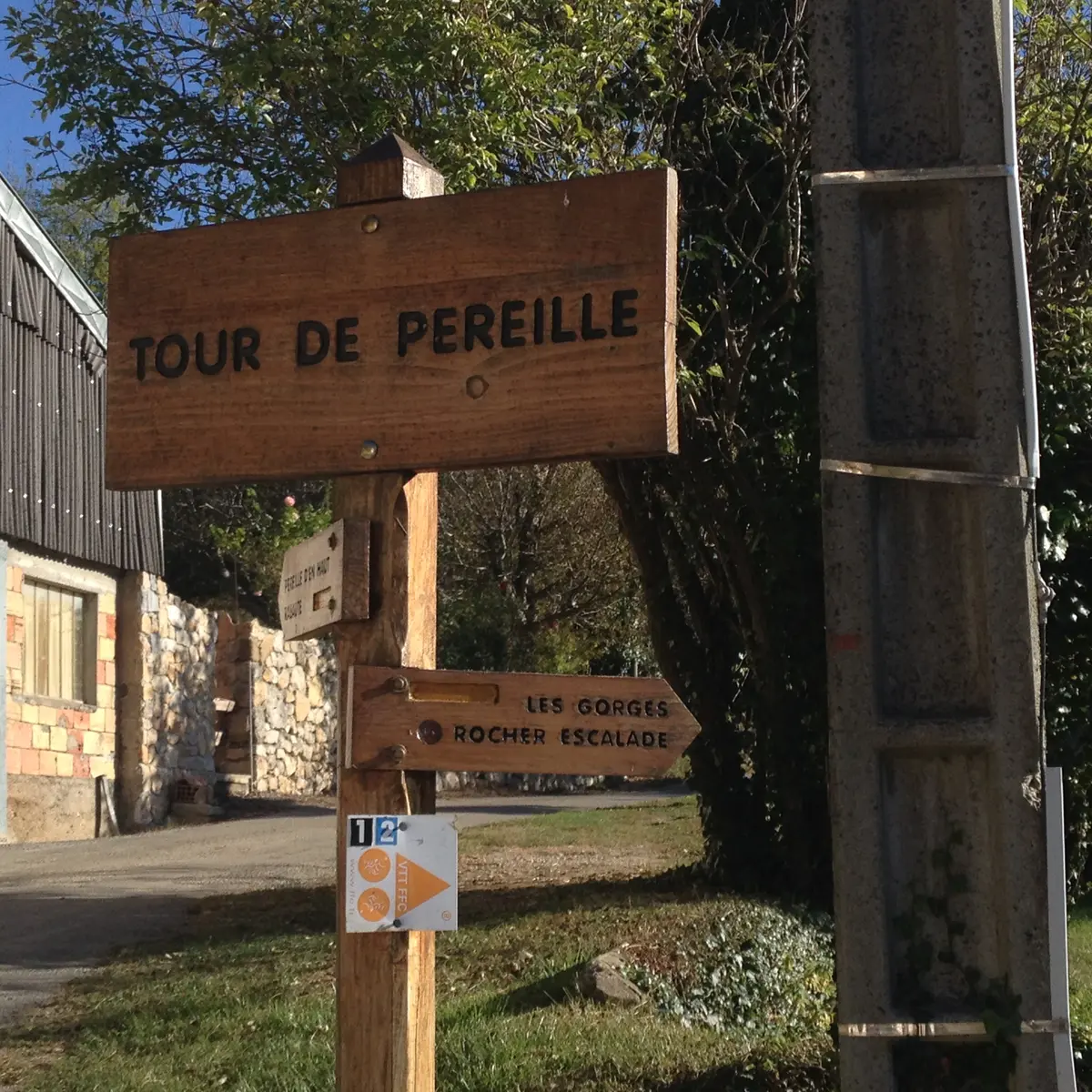 Exemple de signalétique sur le parcours
