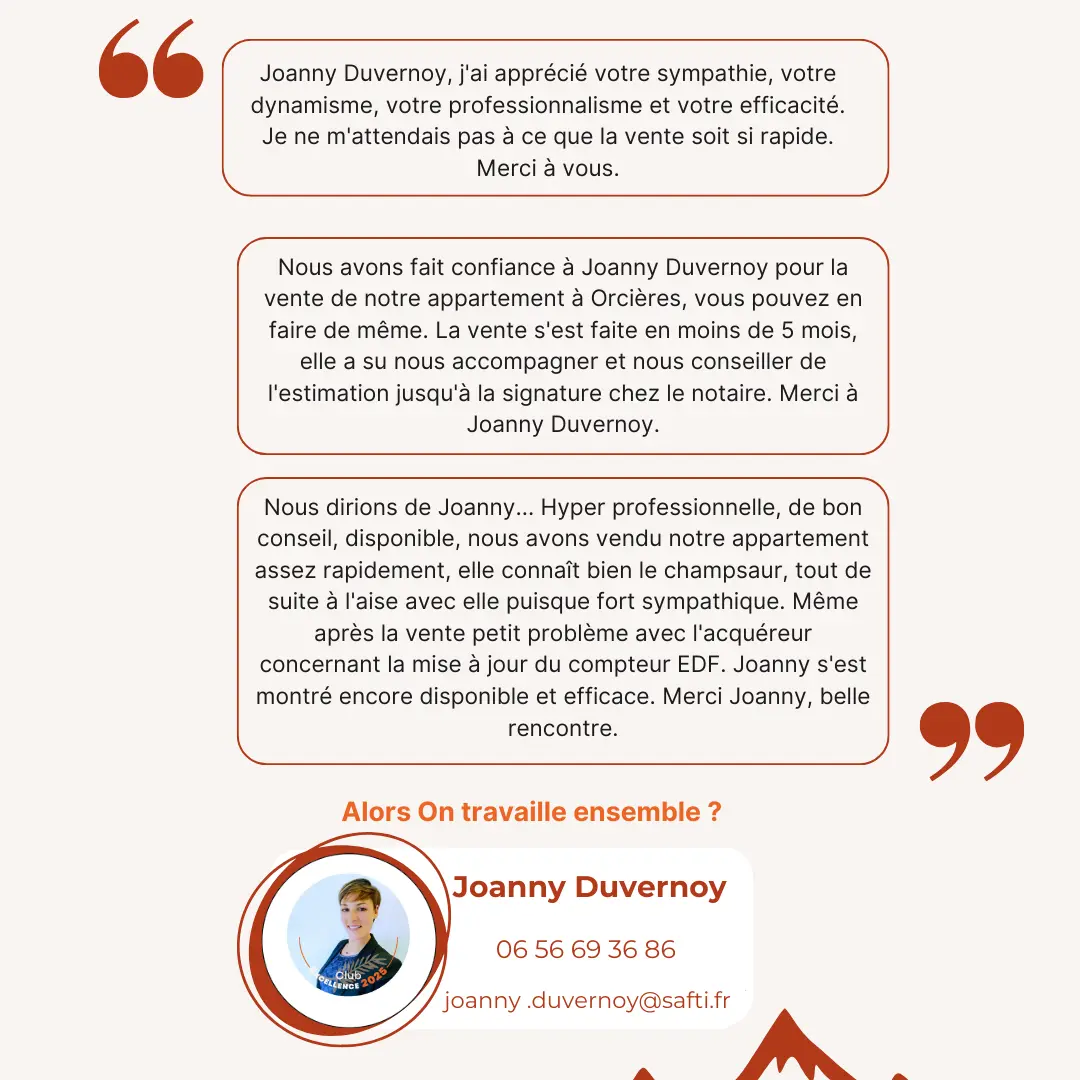 SAFTI Immobilier - Joanny Duvernoy Conseillère Indépendante en Immobilier_Orcières