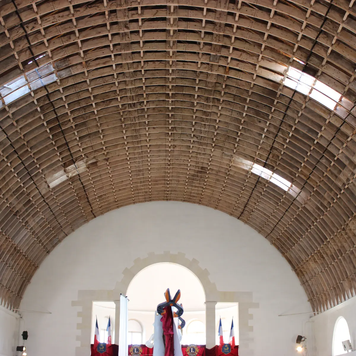 Plafond de charpente en bois