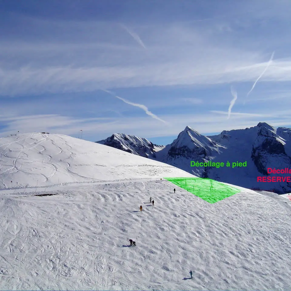 zone de décollage hiver - Le Lachat