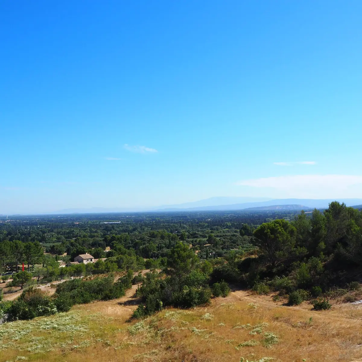 Vue sur la plaine d'Eygalières
