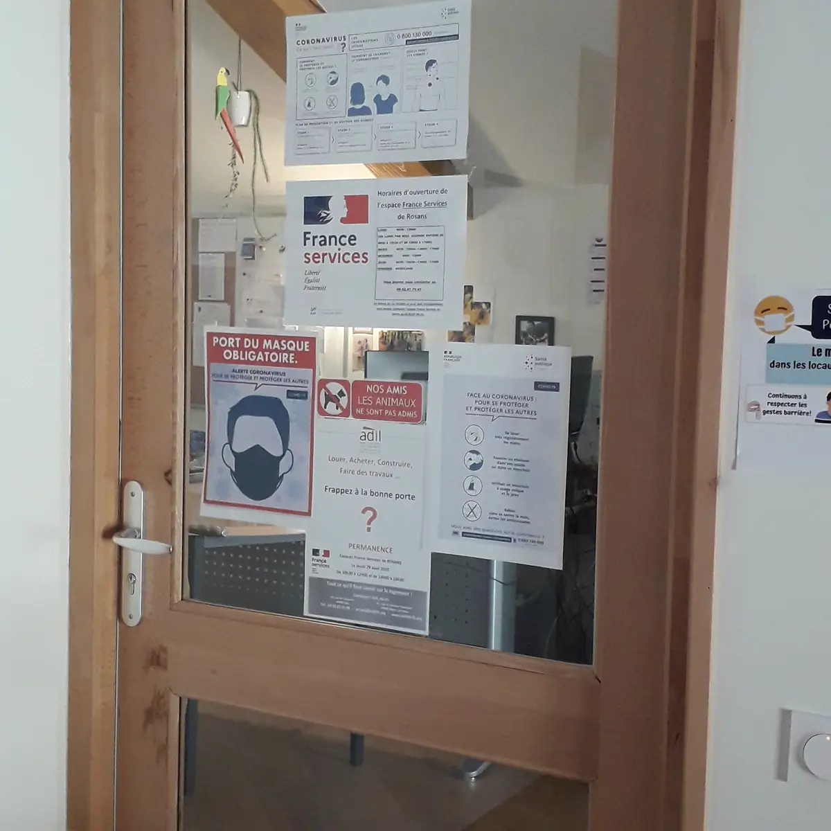 L'entrée de l'Espace France Service de Rosans