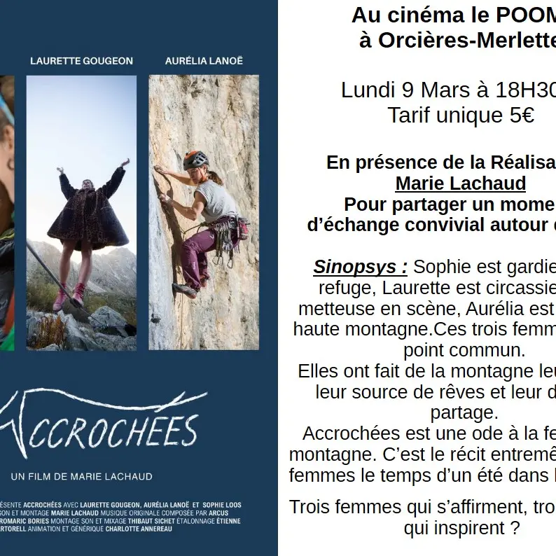 Accrochée_Cinéma Le Poom_Orcières