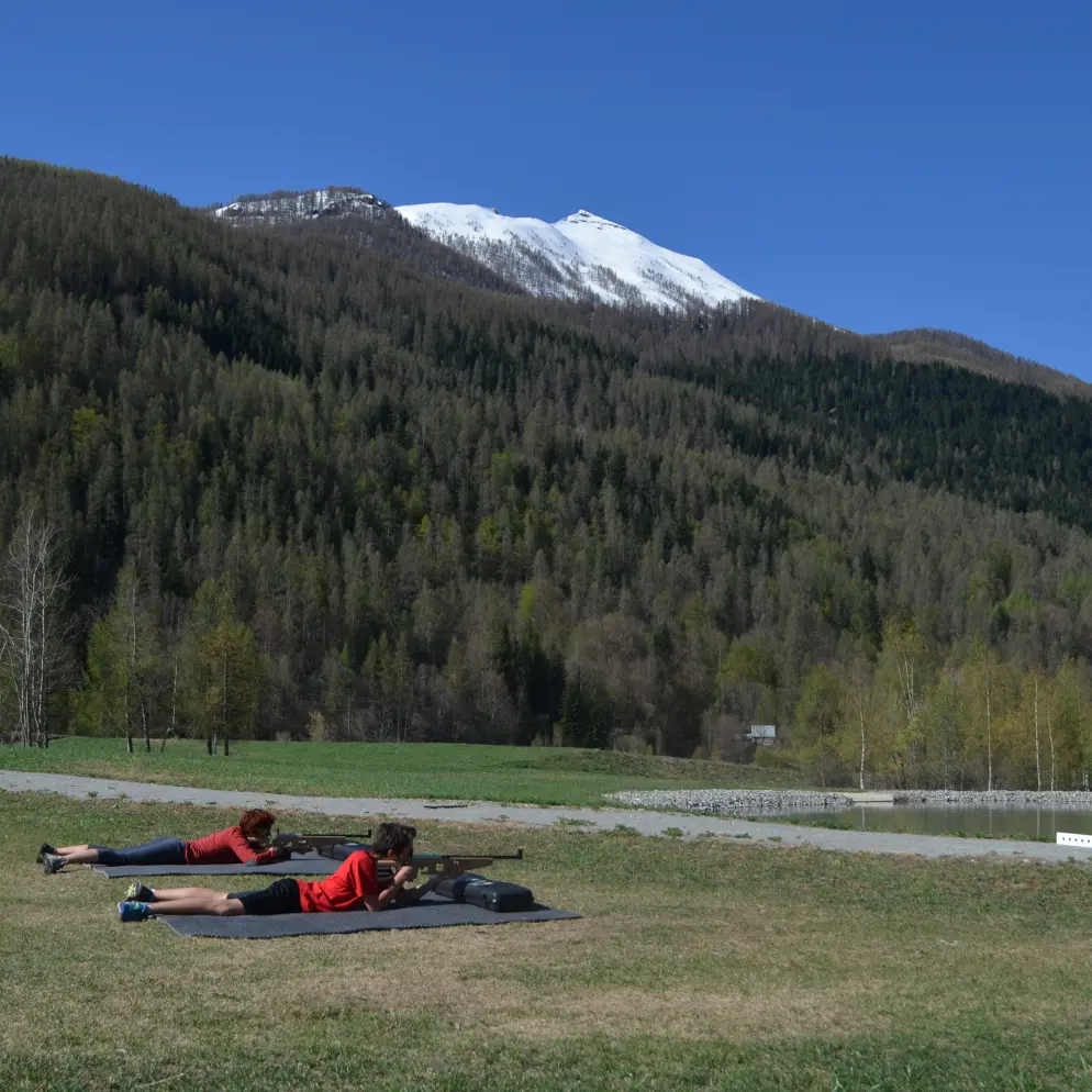 Biathlon laser 05 à Champoléon, vallée du Champsaur