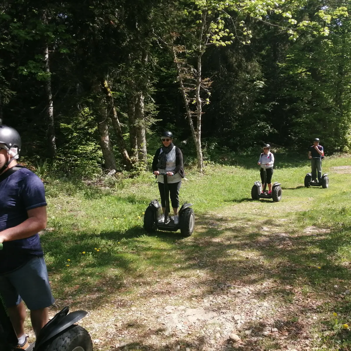 Segway dans la forêt au Revard la Féclaz