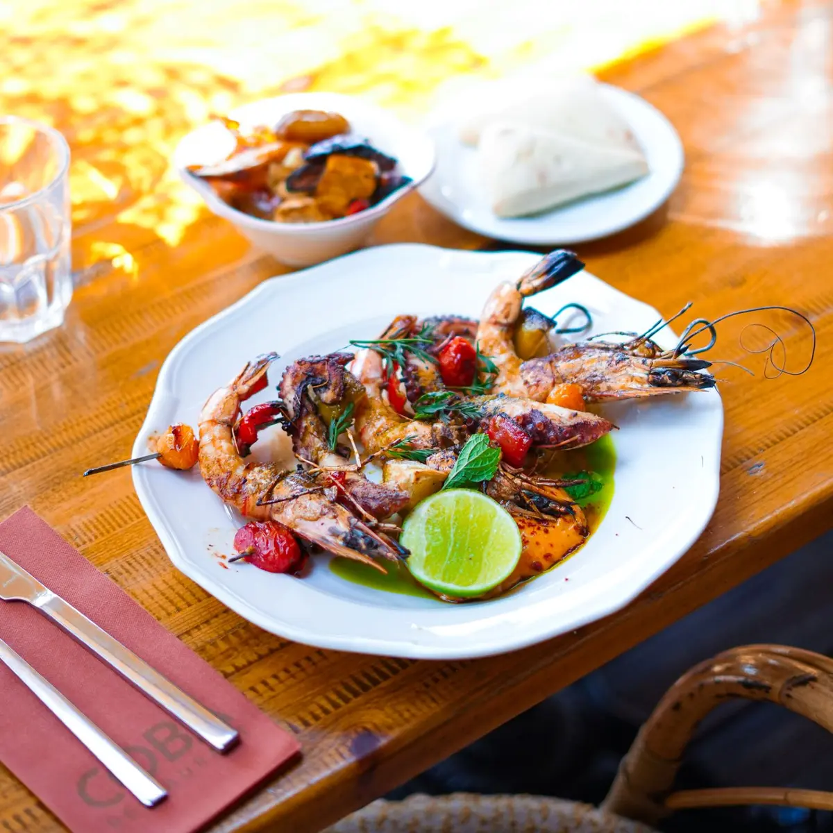 brochette de gambas