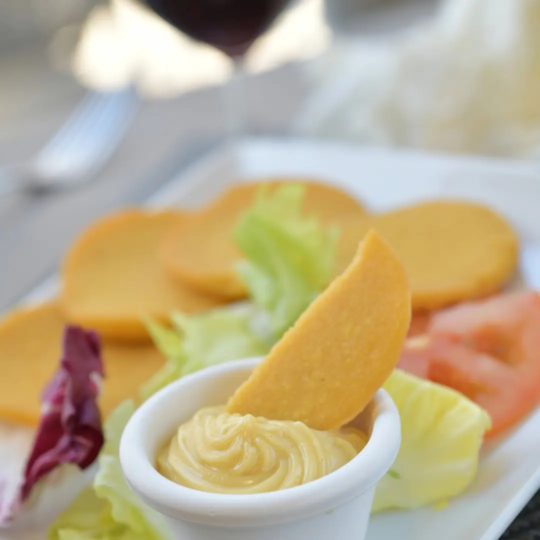 assiette de panisses avec mayo