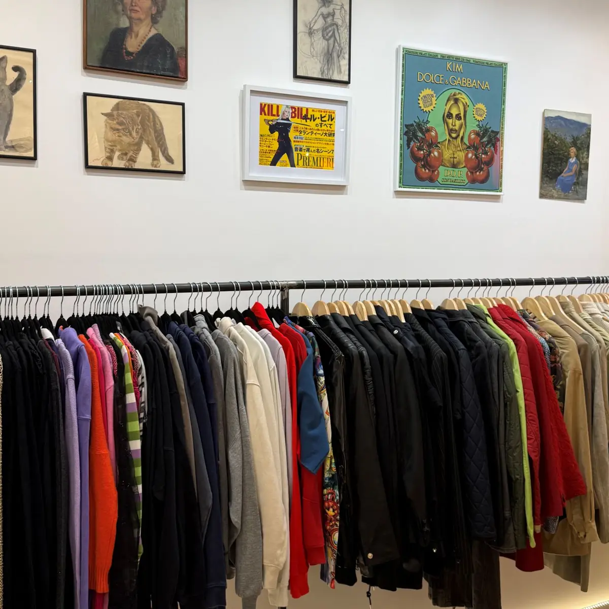 vetements sur cintre