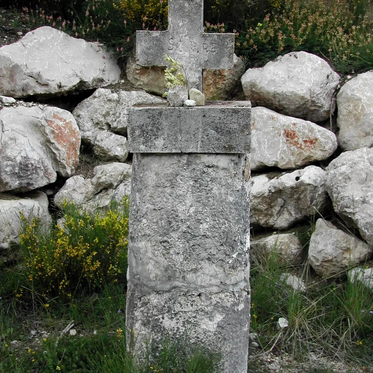 cross in stone