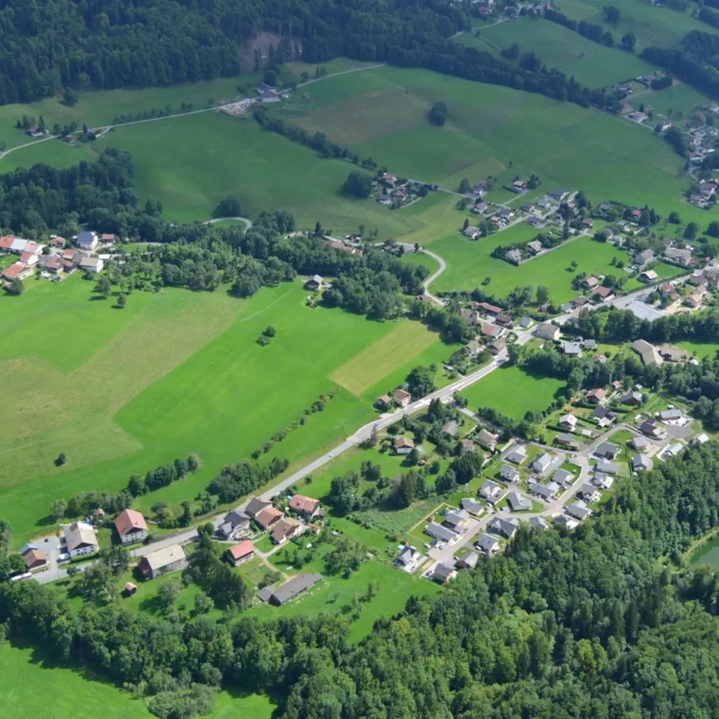 Habère-Lullin vue du ciel
