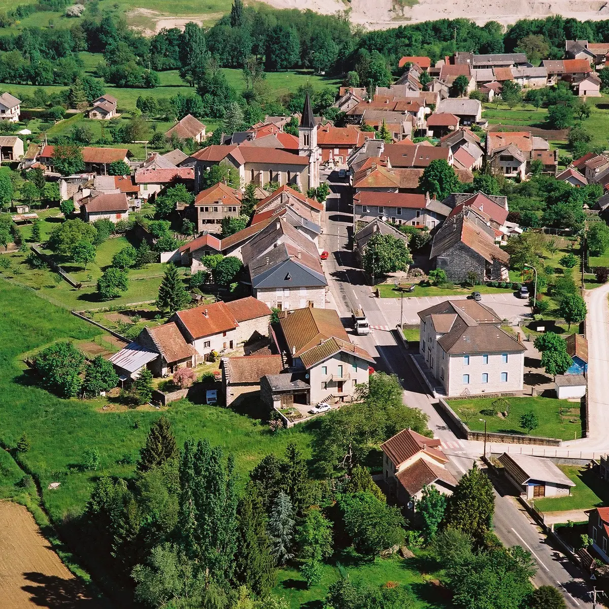Vue aérienne Contrevoz