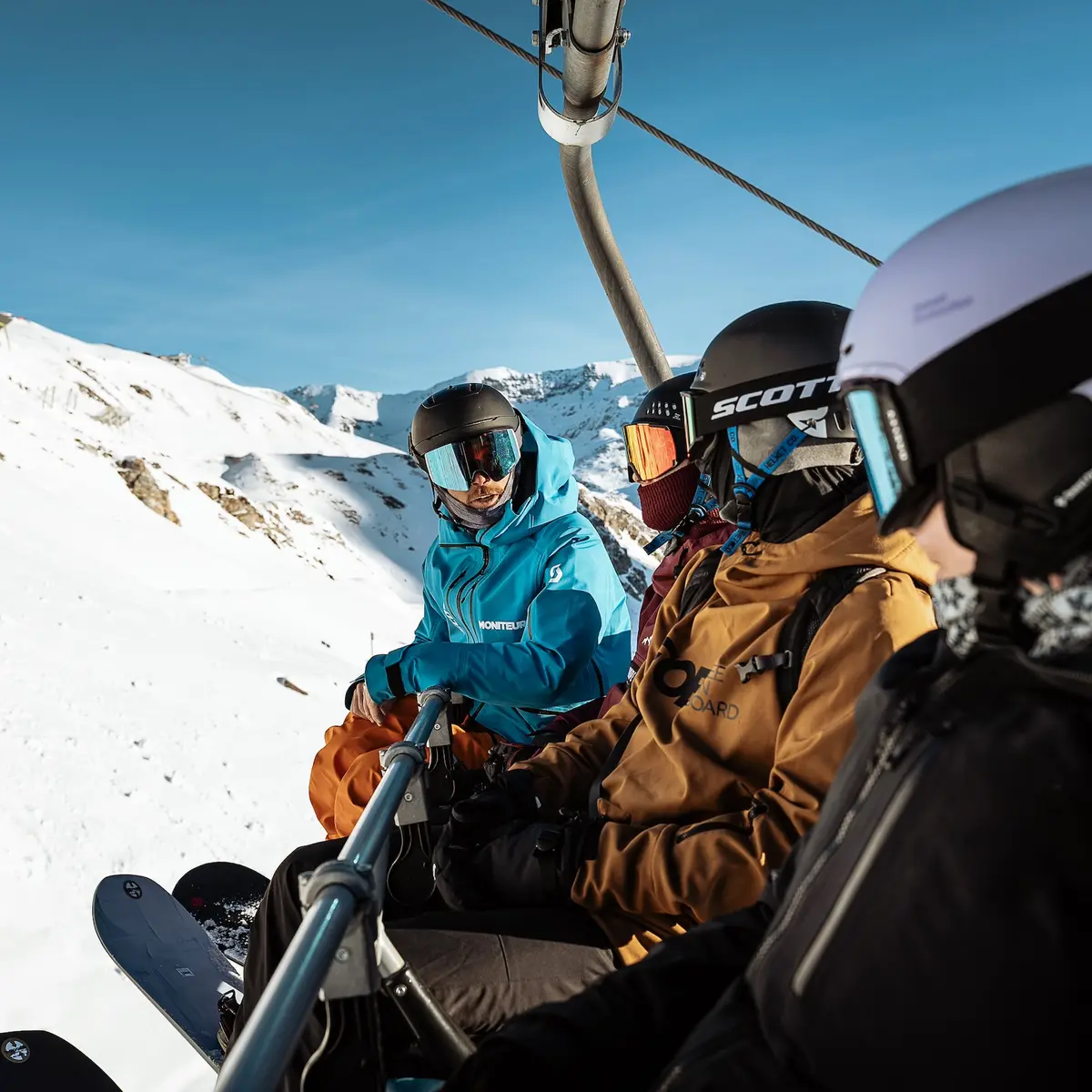 Cours collectif snowboard - télésiège
