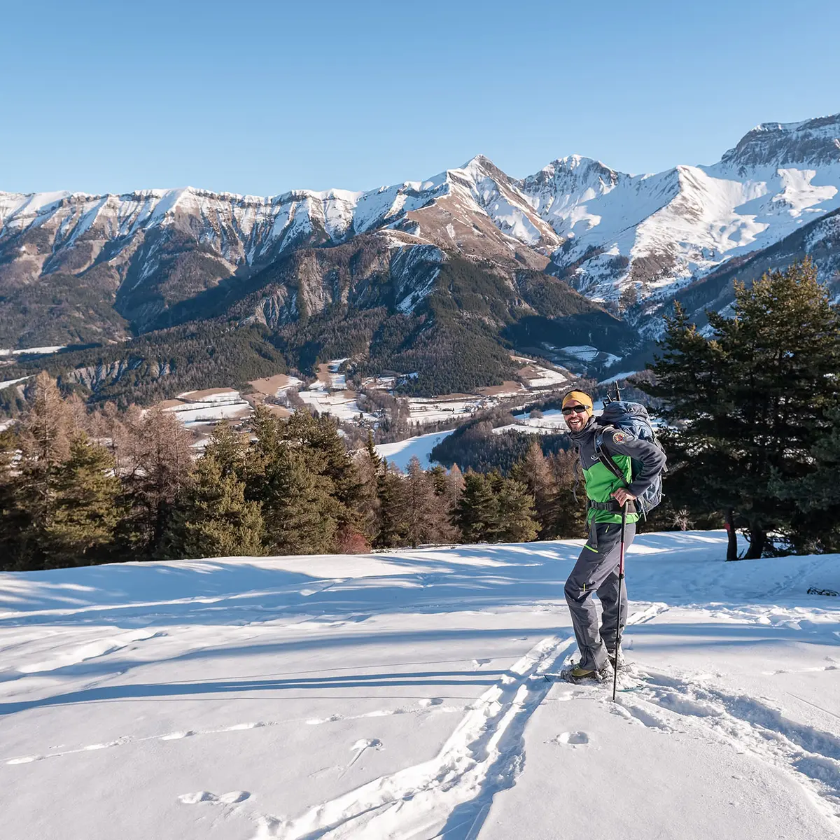 Raquettes à neige au Grand-Puy à Seyne