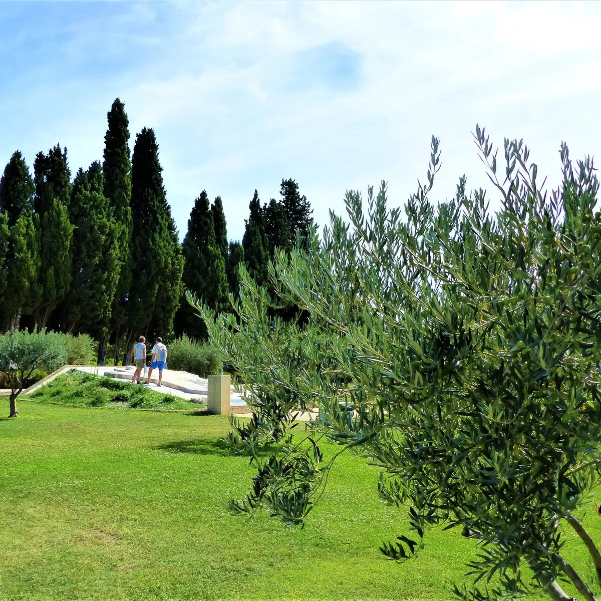 Parc de l'Agora et sa carte de France en pierres de taille