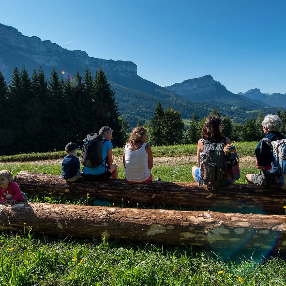 Vue sur le Mont Granier depuis les Granges de Joigny
