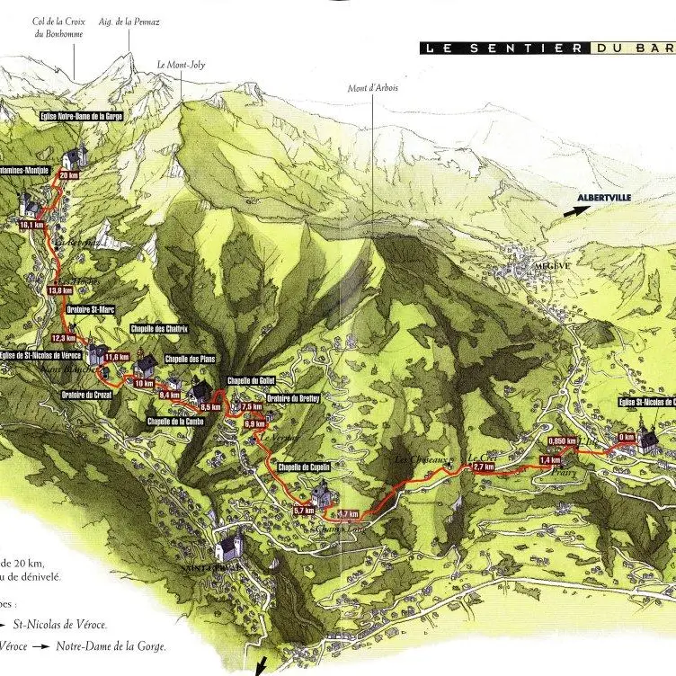 carte du sentier du baroque