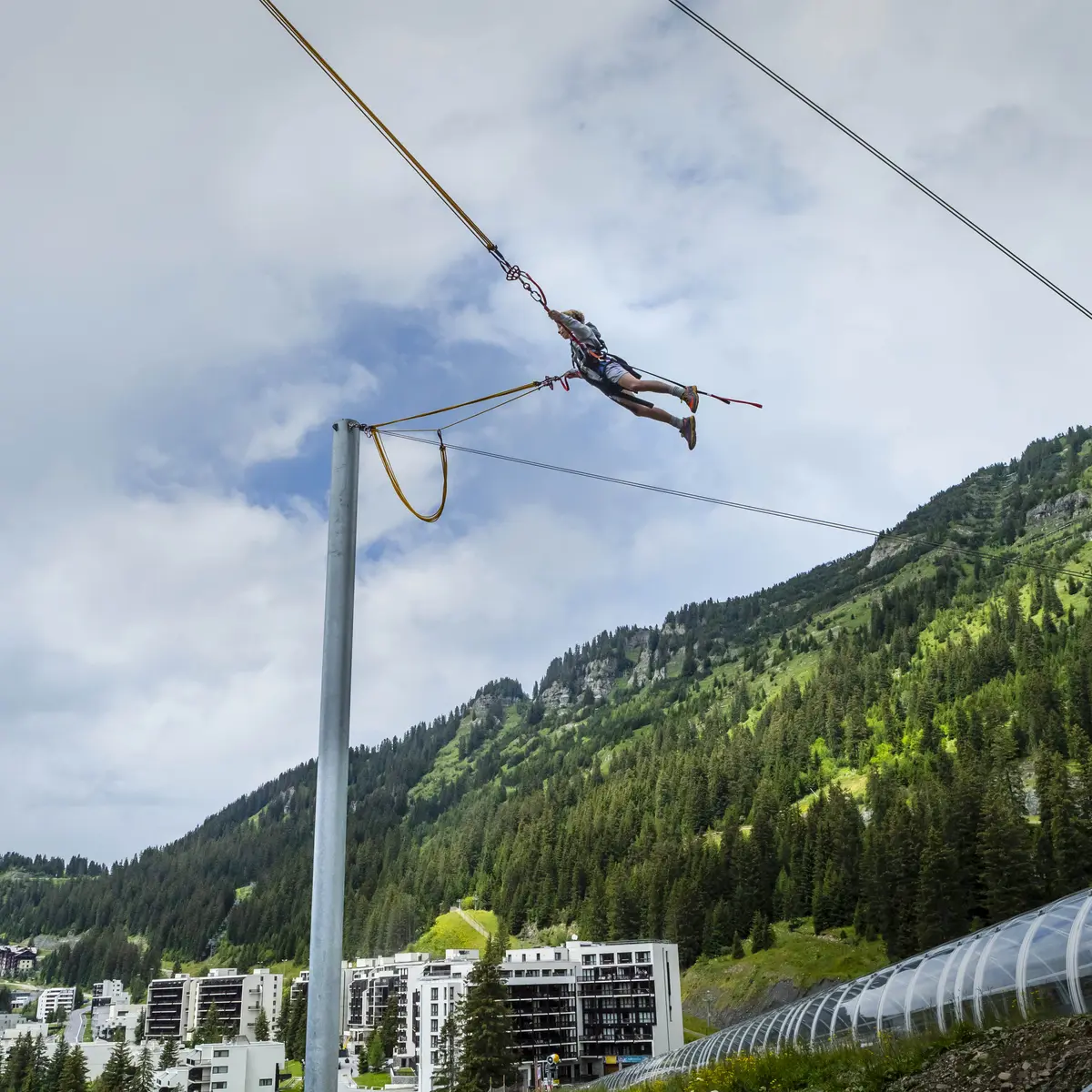 Gravity Zéro avec Flaine Forêt en arrière plan