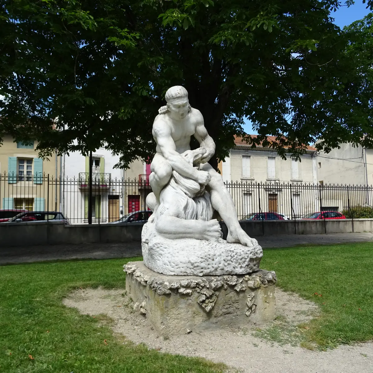 SAMSON TERRASSANT UN LION