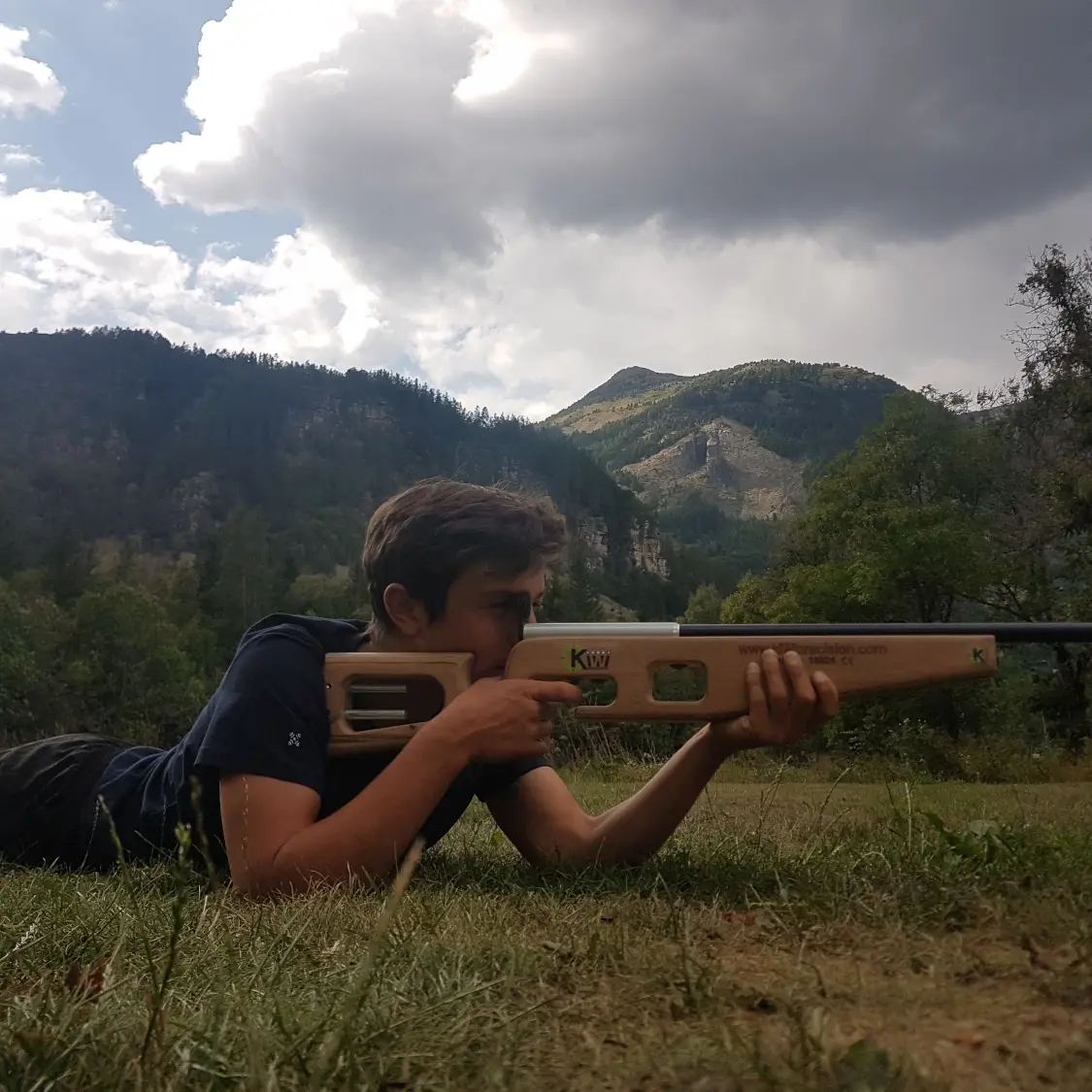 Biathlon laser 05 à Champoléon, vallée du Champsaur