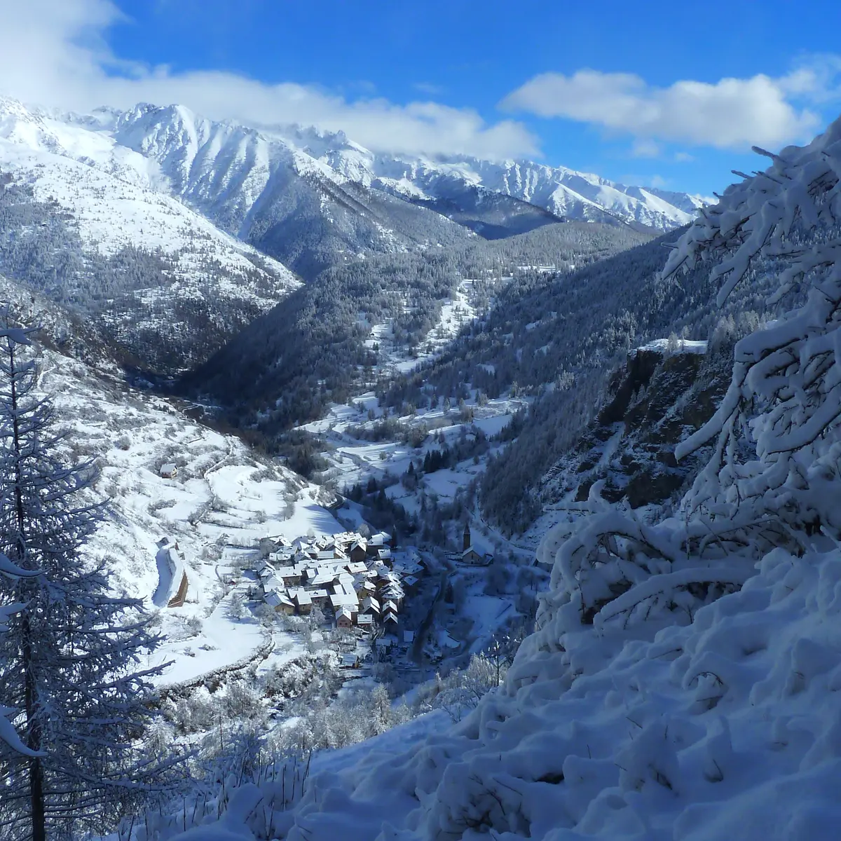 L'hiver sur le plateau de Pra Gazé