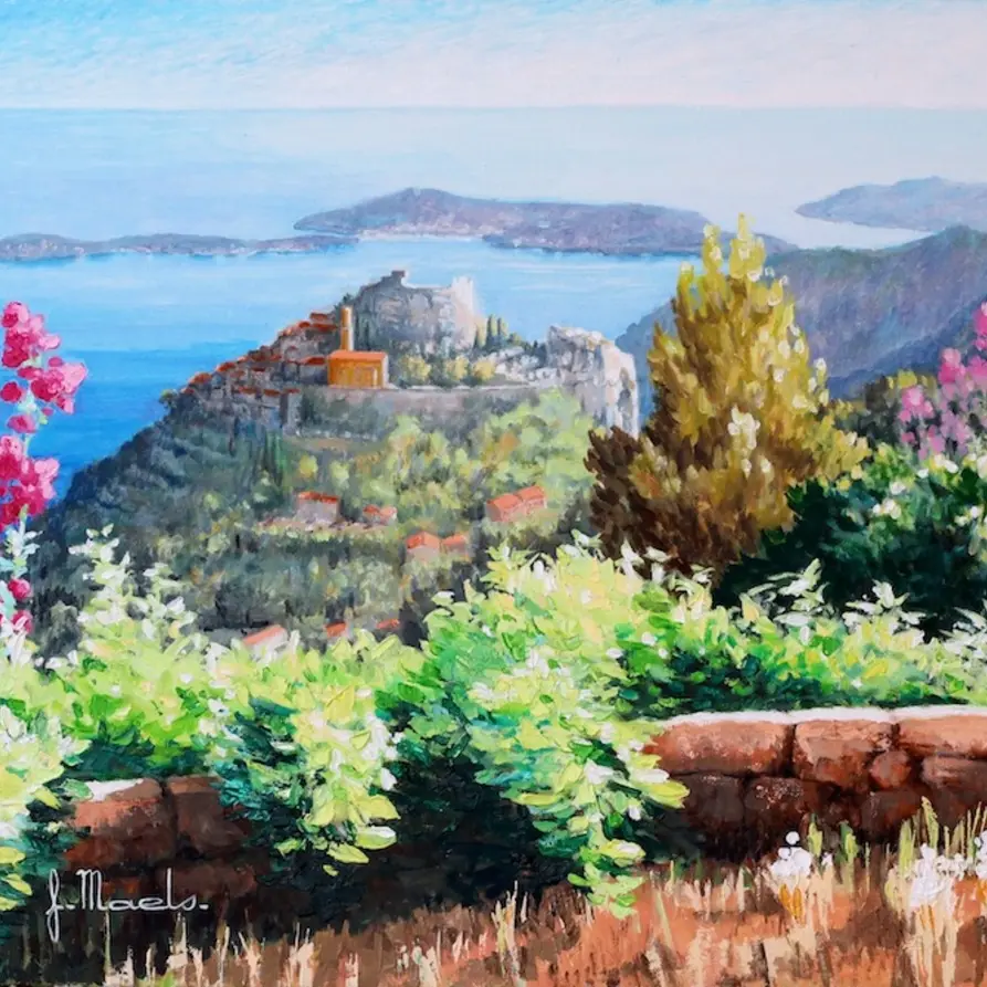 Floriane Maels - Vue sur Eze et Saint Jean Cap Ferrat