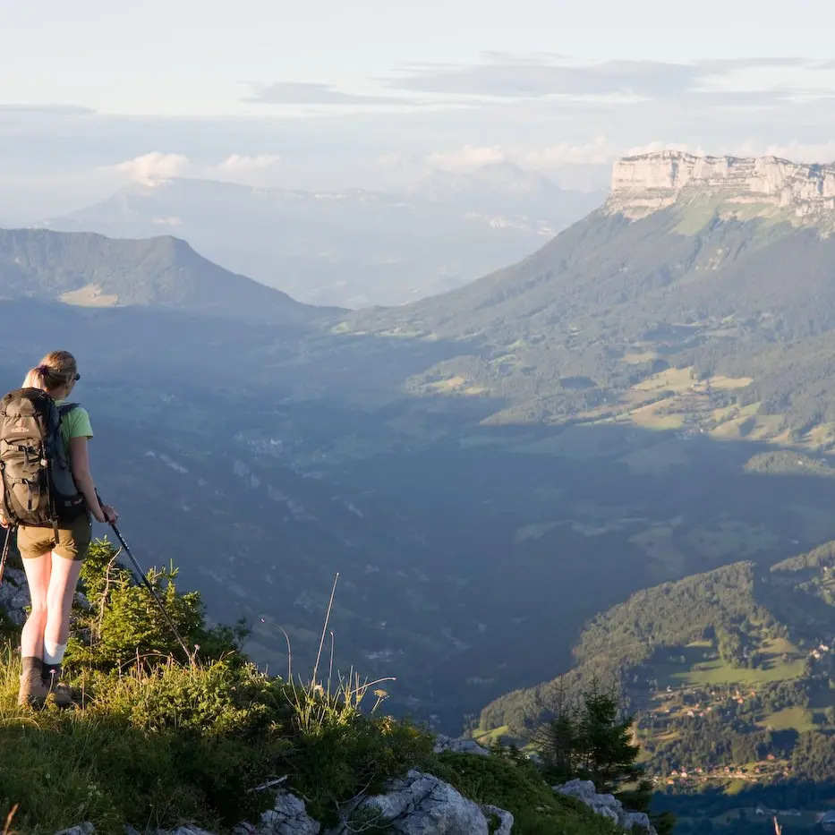 Vue sur le Mont Granier depuis le Grand Som