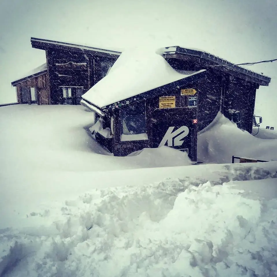 La Cabine de 3200 sous la neige - La Grave