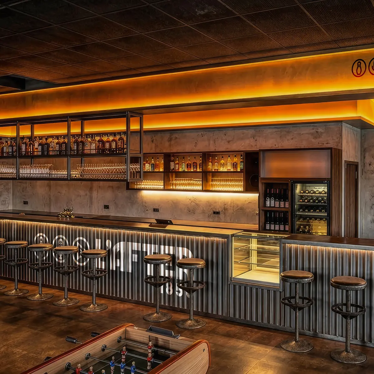 Bar de L'After 1850 (simulation, visuel non contractuel)