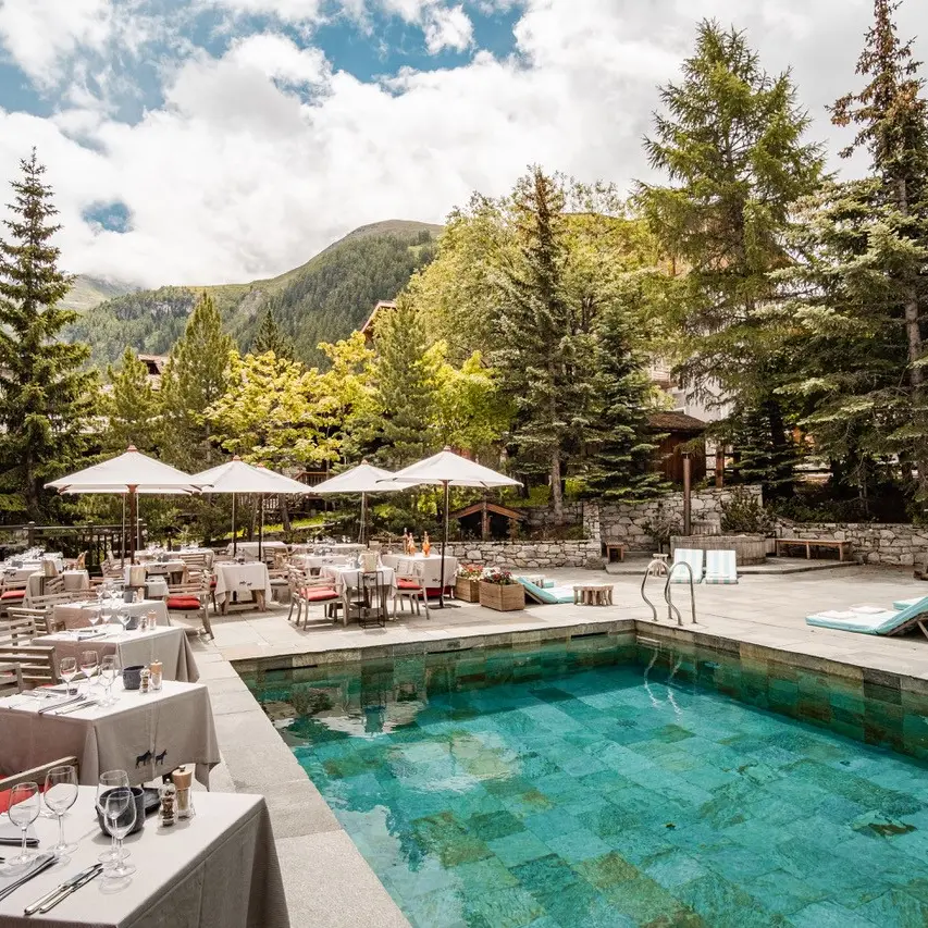 Piscine extérieure, Spa by Clarins_Hôtel Le Blizzard 5*_Val d'Isère