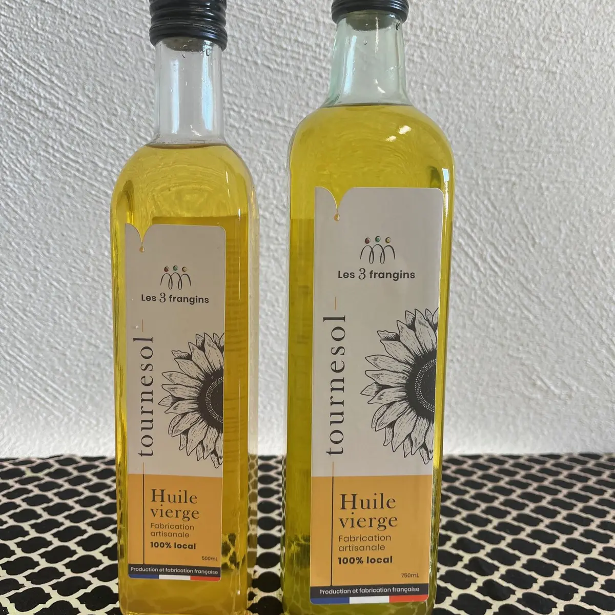 Bouteilles huile de tournesol