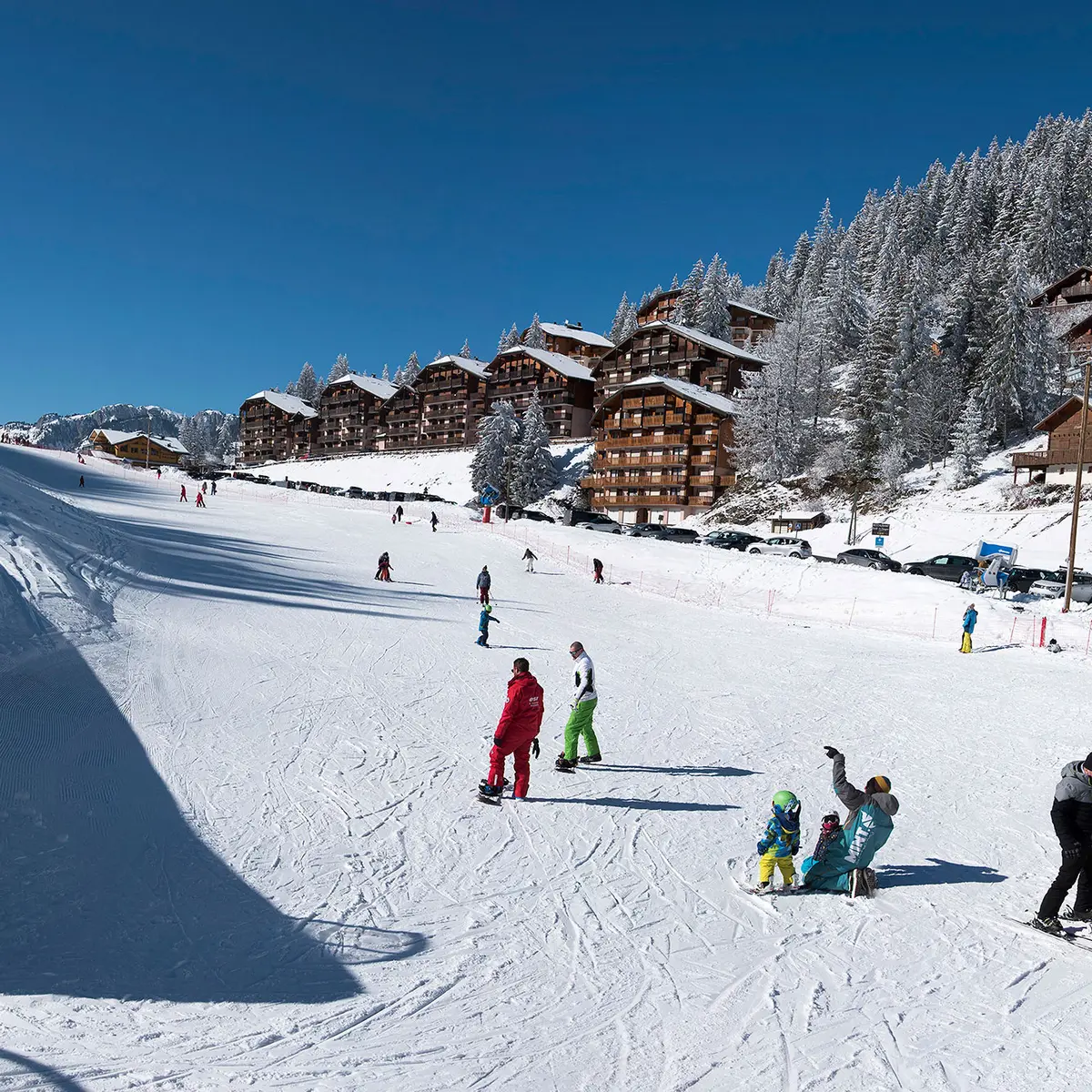 Bas de la piste : départ du tapis roulant couvert