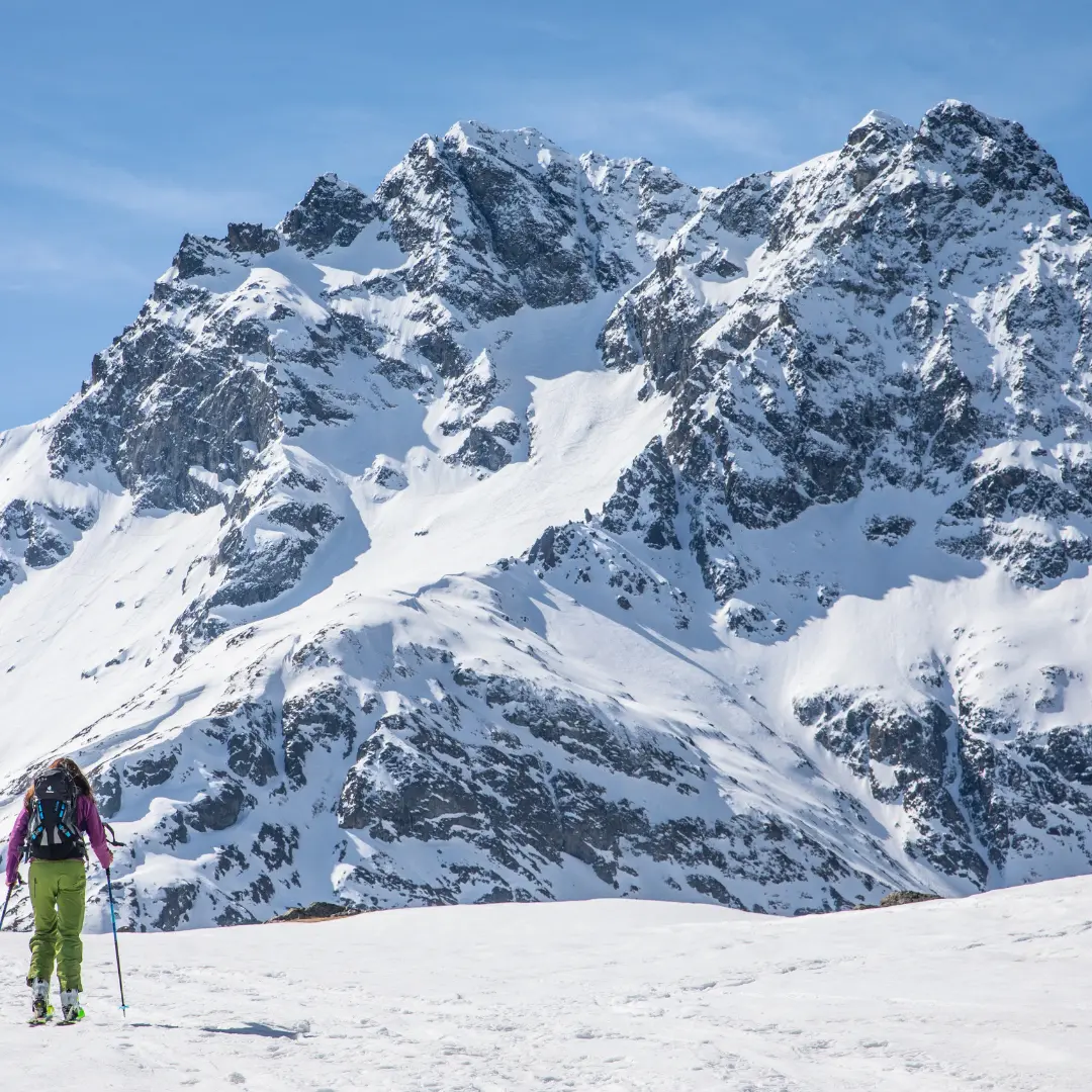 Ski de randonnée direction refuges de l'Alpe et Chamoissière