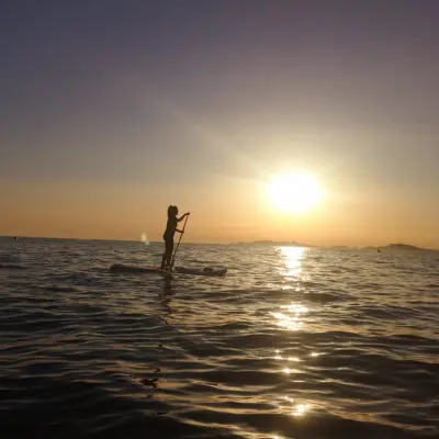Sunset apero stand up paddle