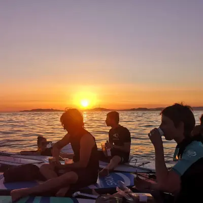 Sunset apero stand up paddle
