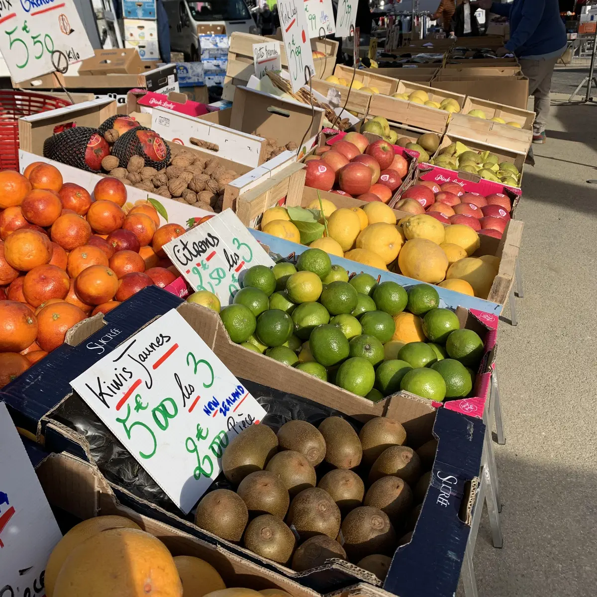 Fruits et légumes du marché de Cavalaire