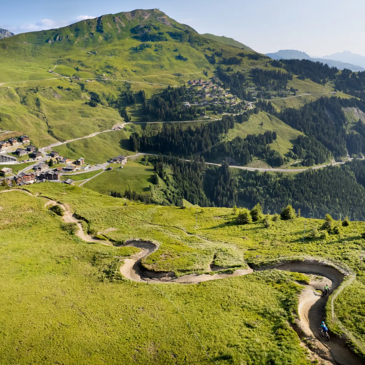 Aerial view of the ‘Crosets’ red track