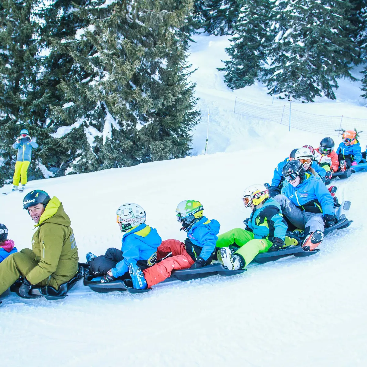 Descente en snake glisse