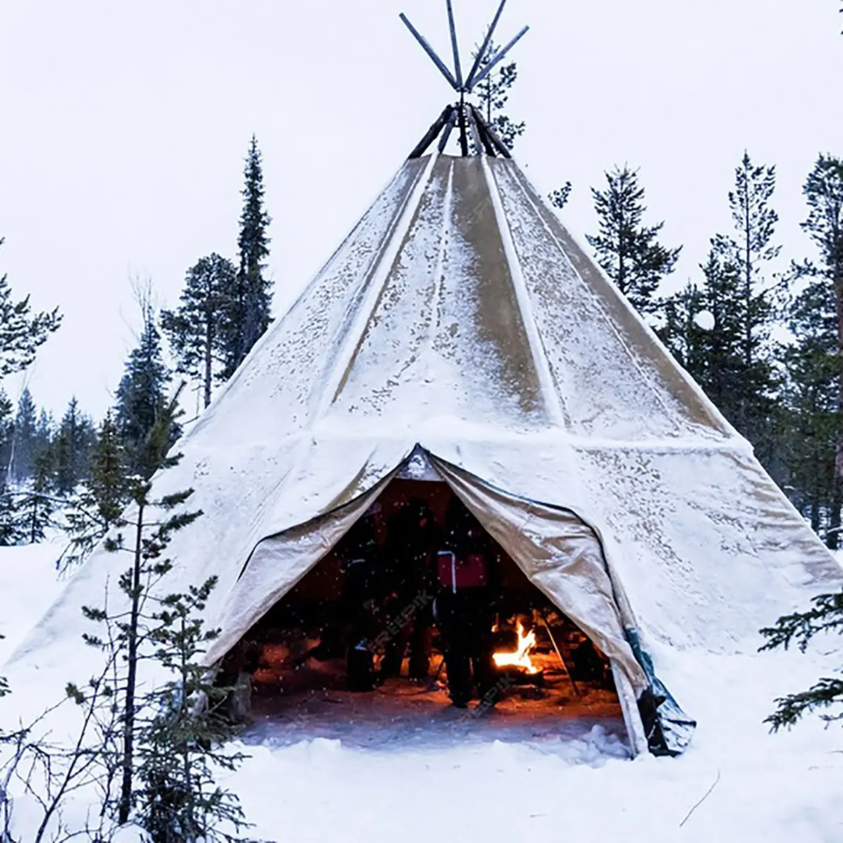 Fondue sous tipi