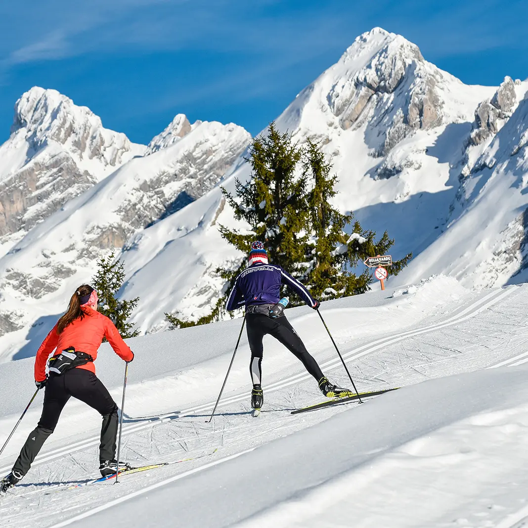 Une vue de rêve en ski de fond