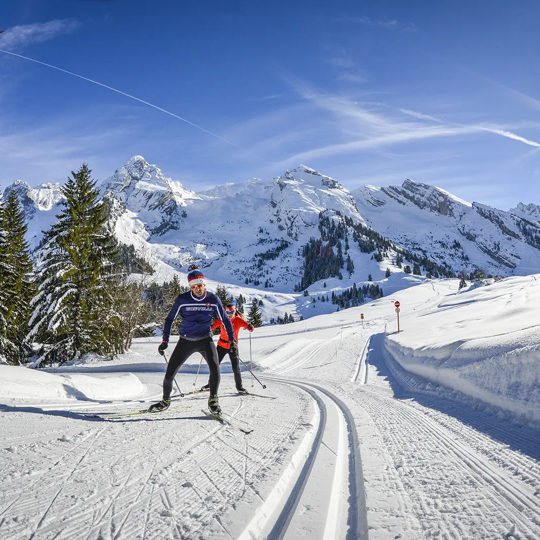 Une vue de rêve en ski de fond