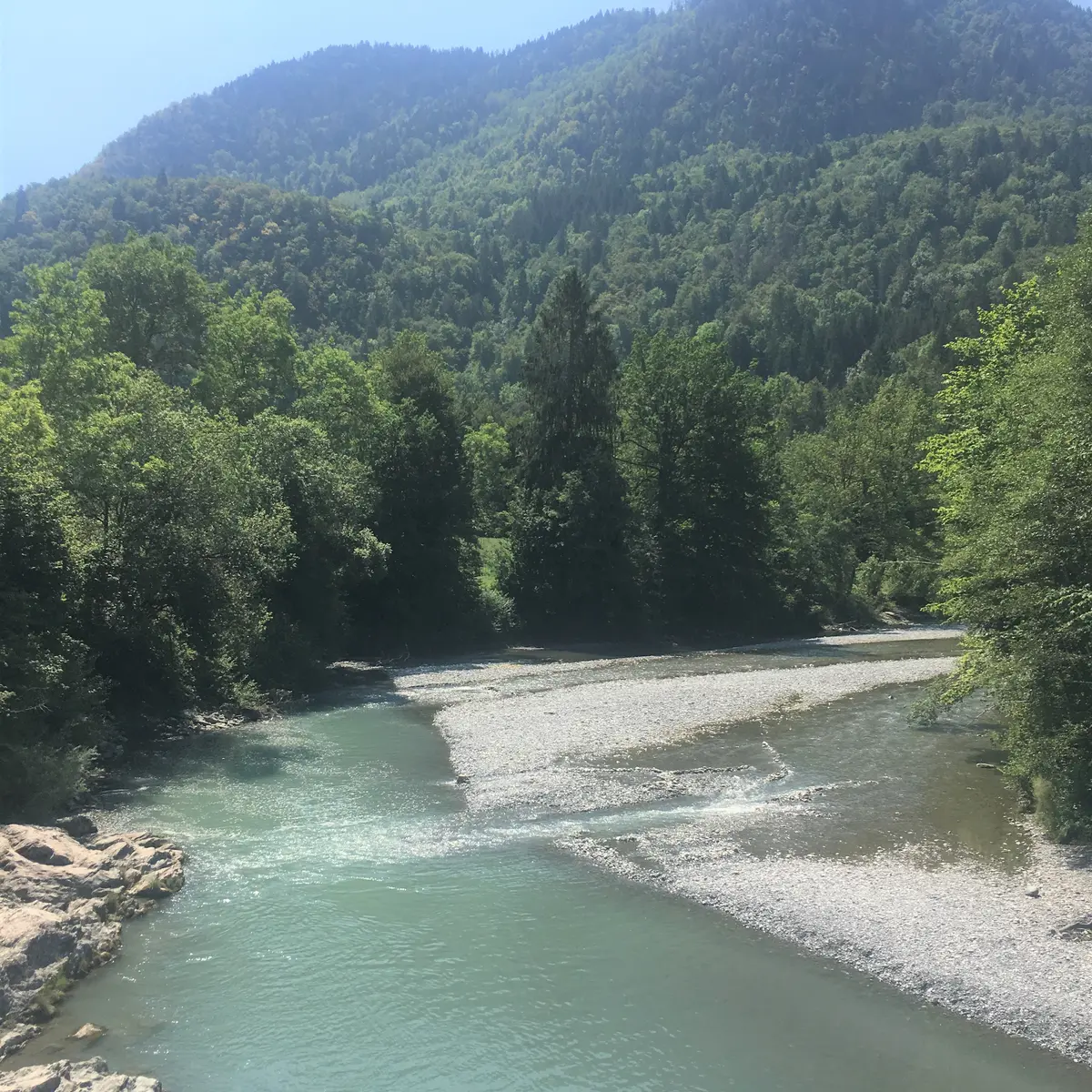 Le Giffre et le Mont Orchez depuis le Pont de Boche