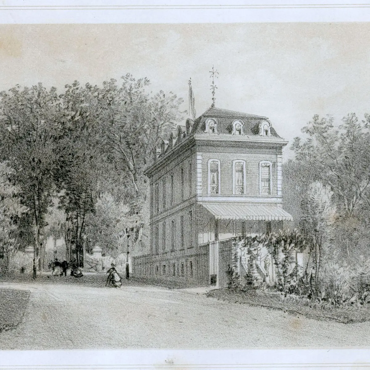 Lithographie, vers 1862