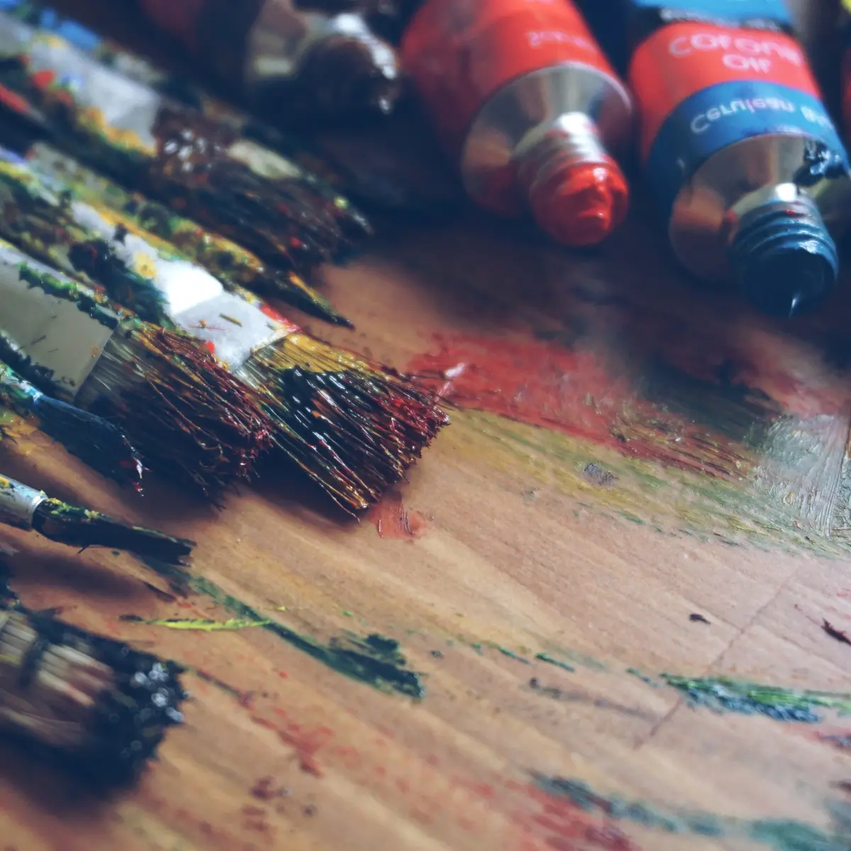 Gouaches et pinceaux