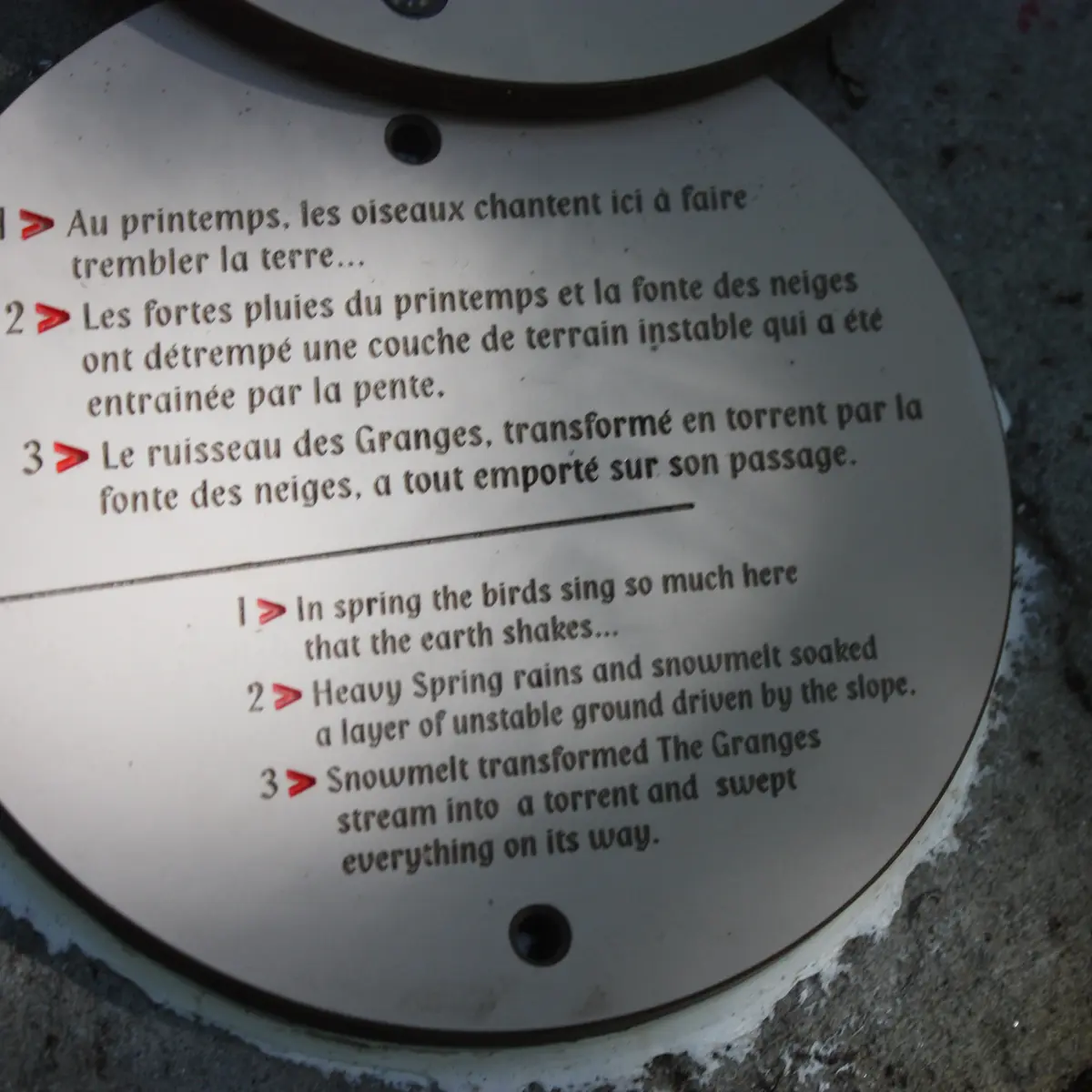 Jeu sur le parcours