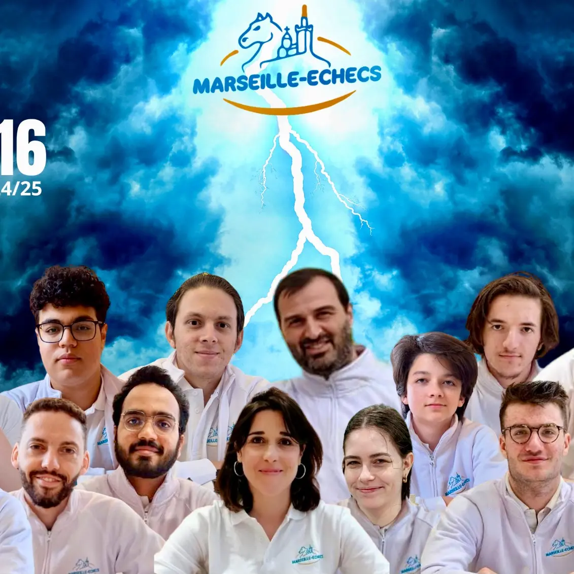 photo des membres de l'équipe top 16